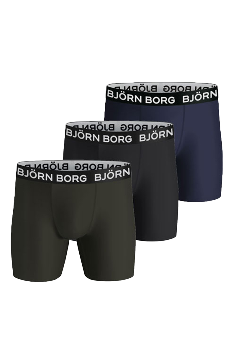 Bjorn Borg PERFORMANCE BOXER 3P Blauw-1 1