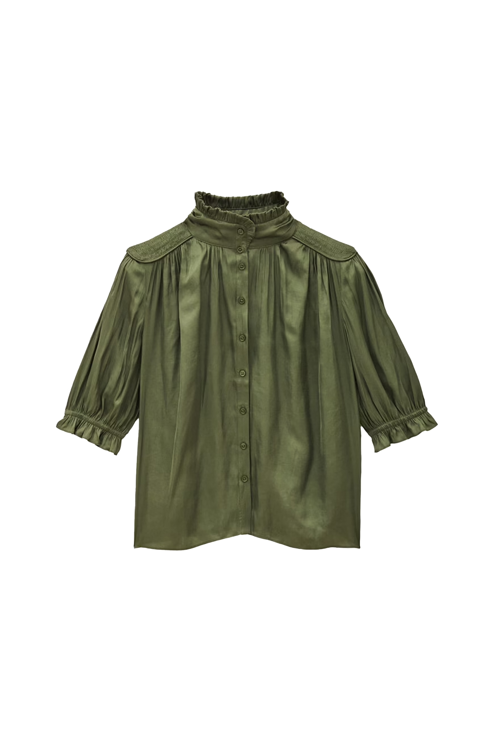 Dames blouse lange mouw groen