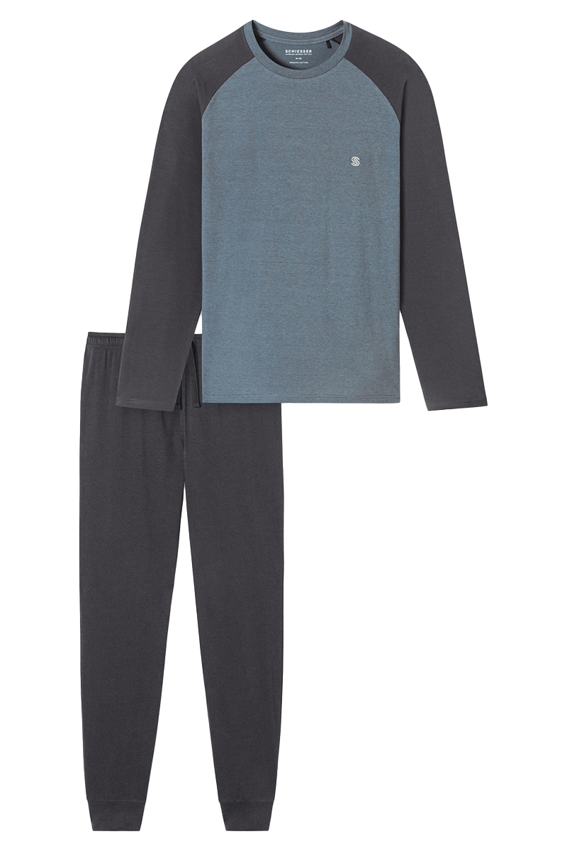 Nachtmode heren pyjama grijs