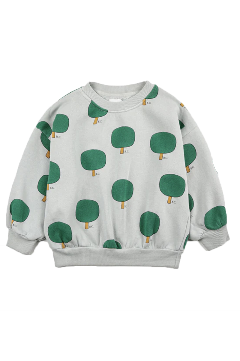 Bobo Choses green tree allover sweatshirt Grijs-1 1