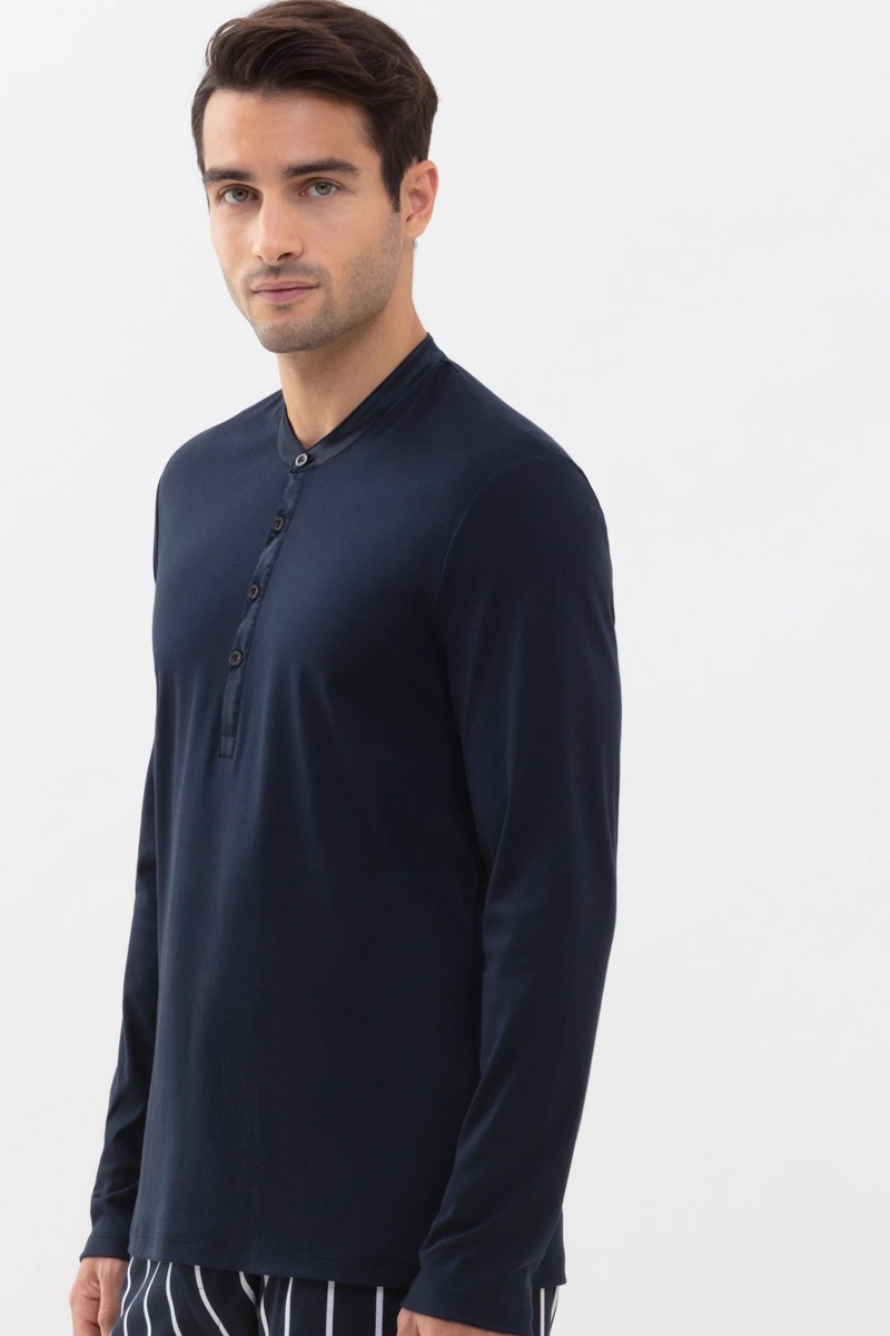 MEY Nachtmode heren pyjama Blauw-1 3