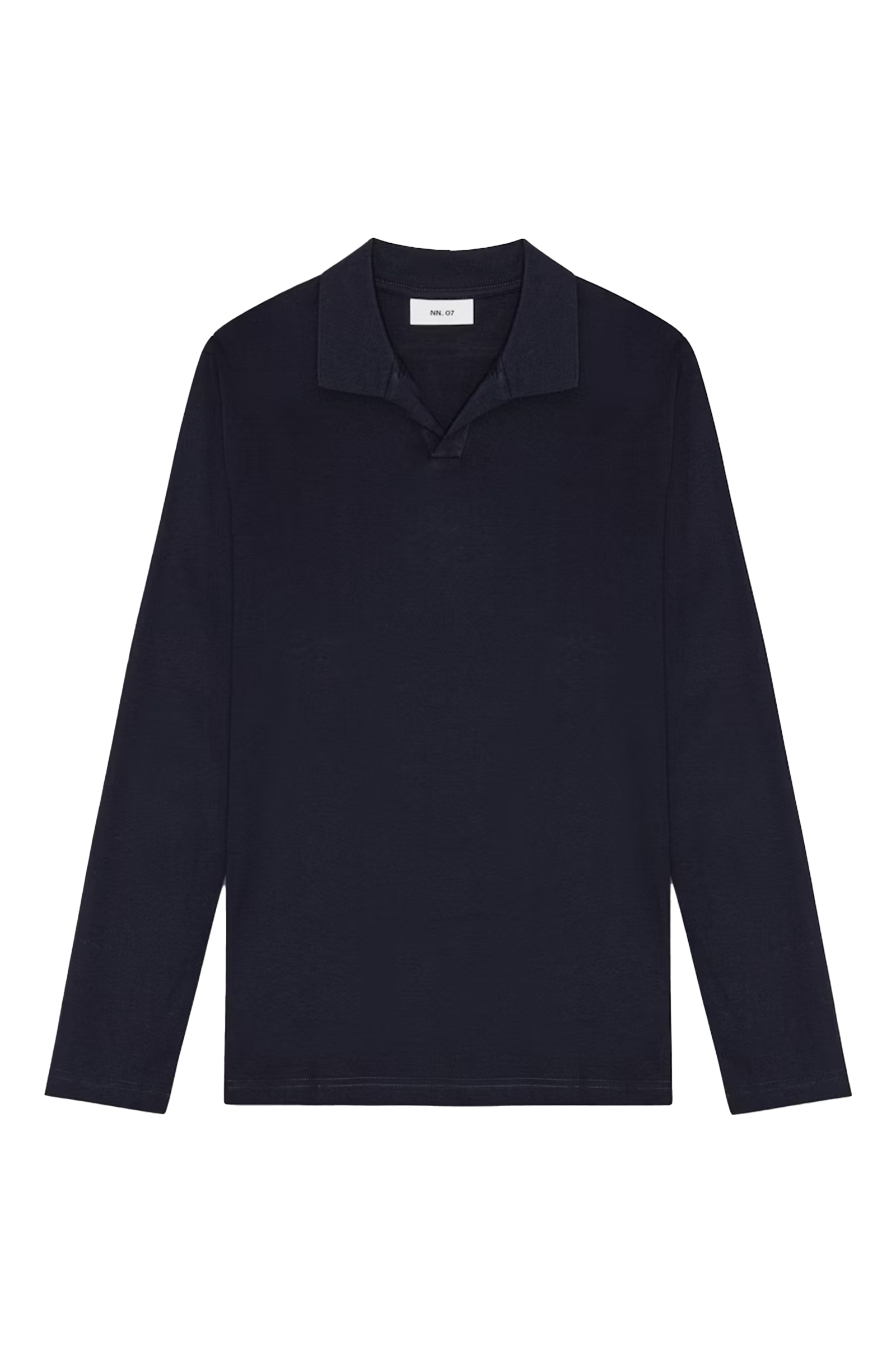 Heren polo lange mouw blauw