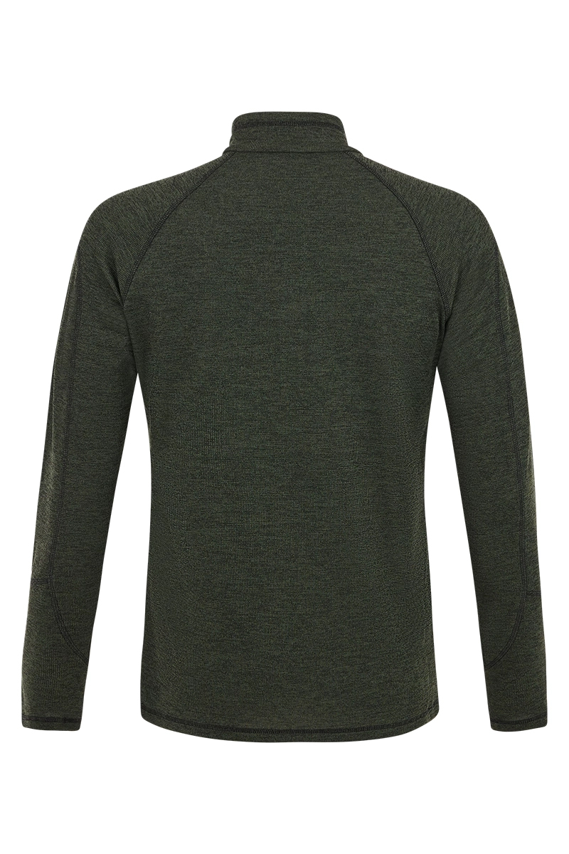 Wintersport heren pully+rits groen