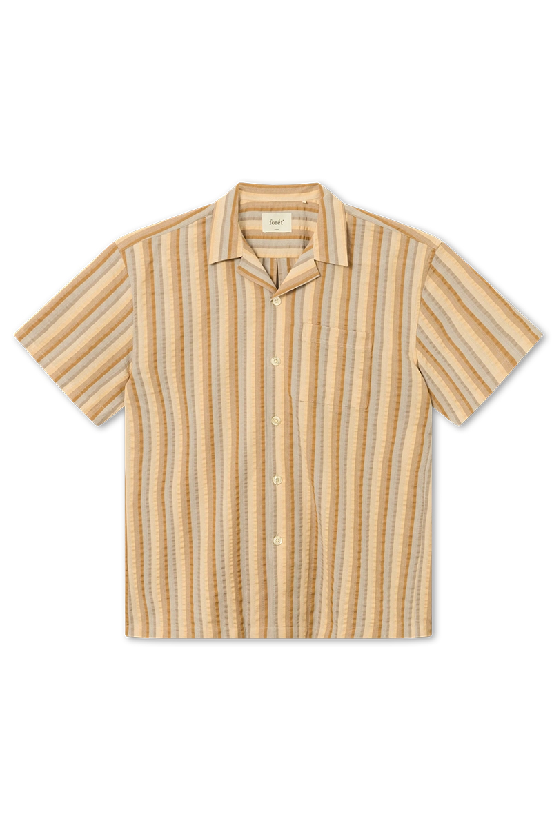Heren overhemd km casual bruin