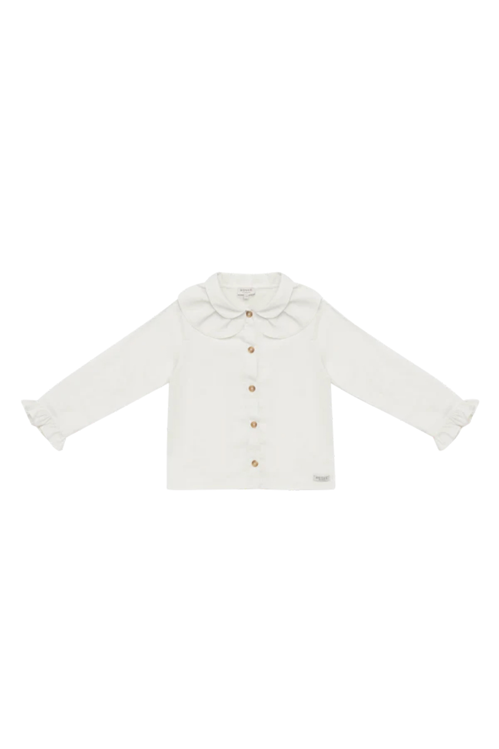 Meisjes blouse lange mouw ecru