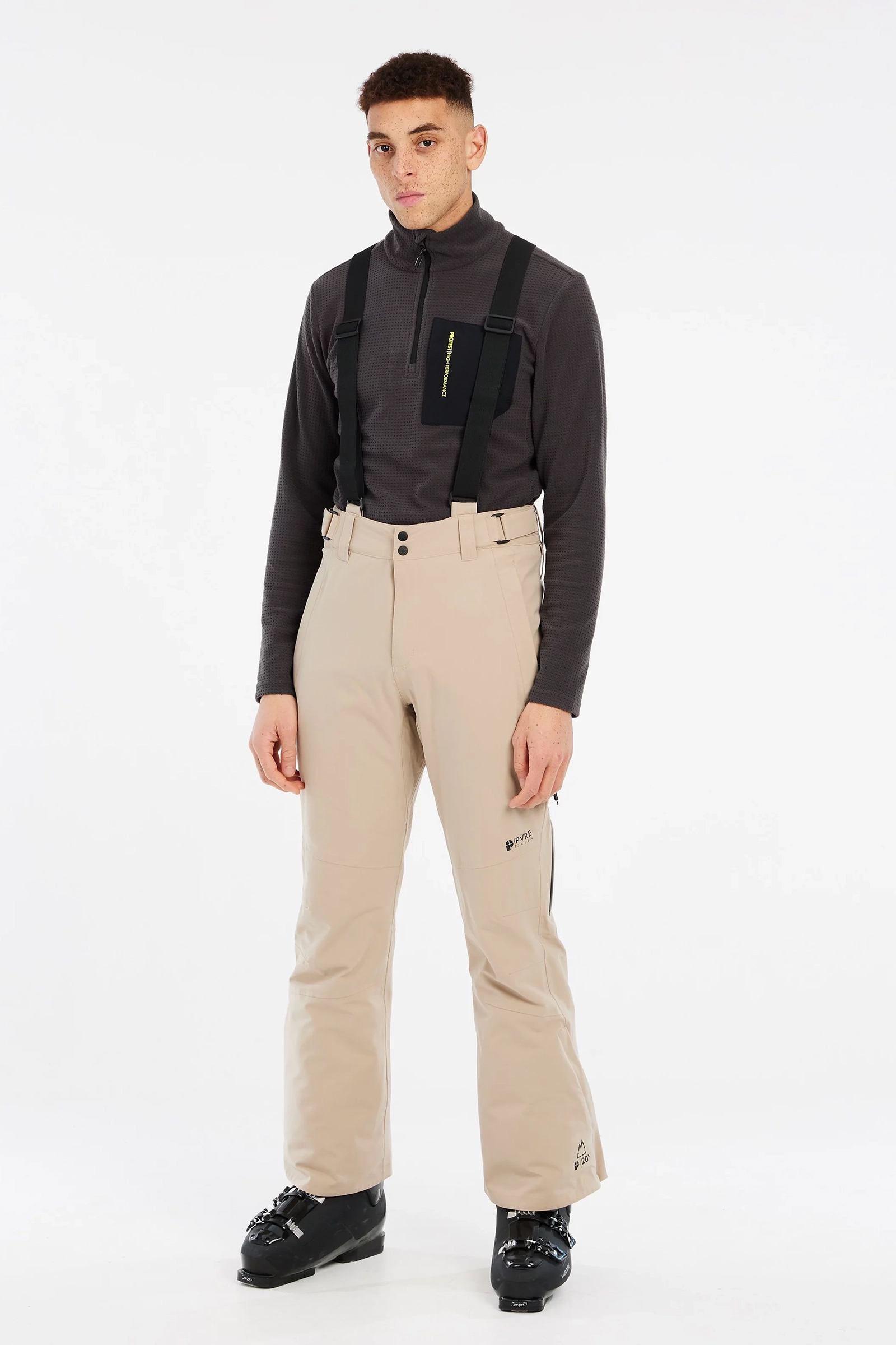 Wintersport heren skibroek bruin