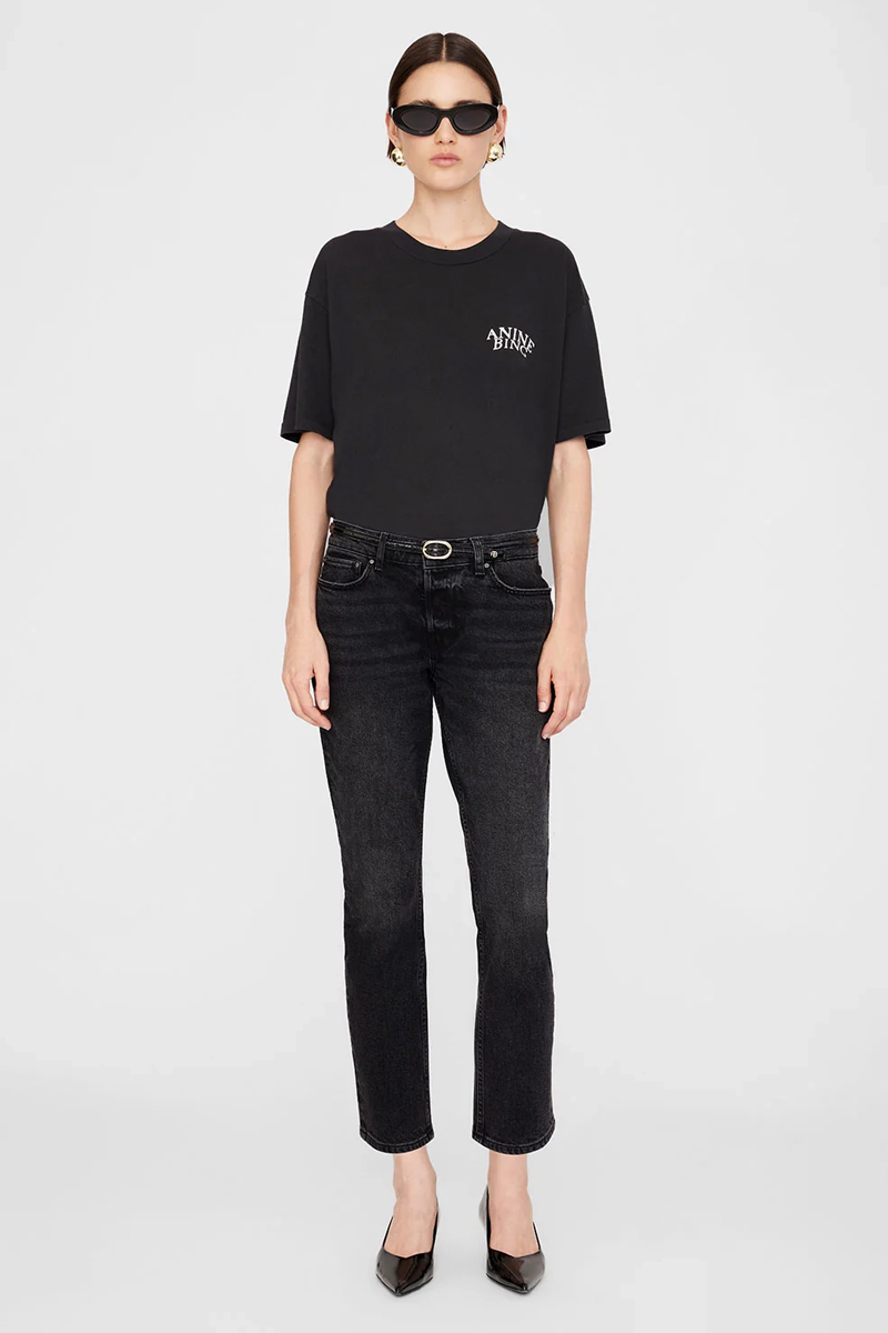 Dames t-shirt korte mouw zwart