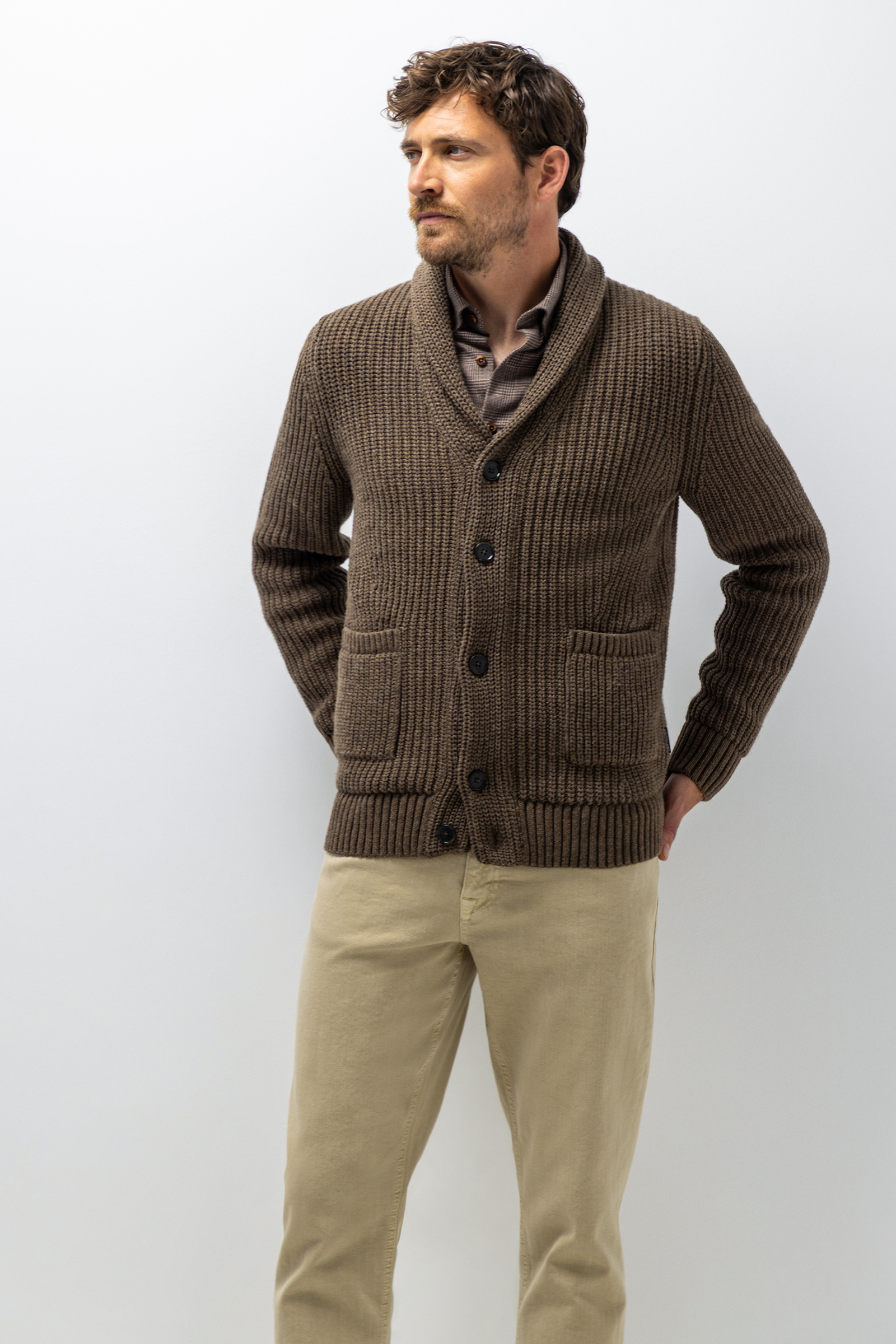 Heren vest bruin