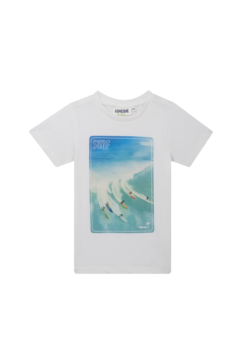 Jongens t-shirt korte mouw ecru
