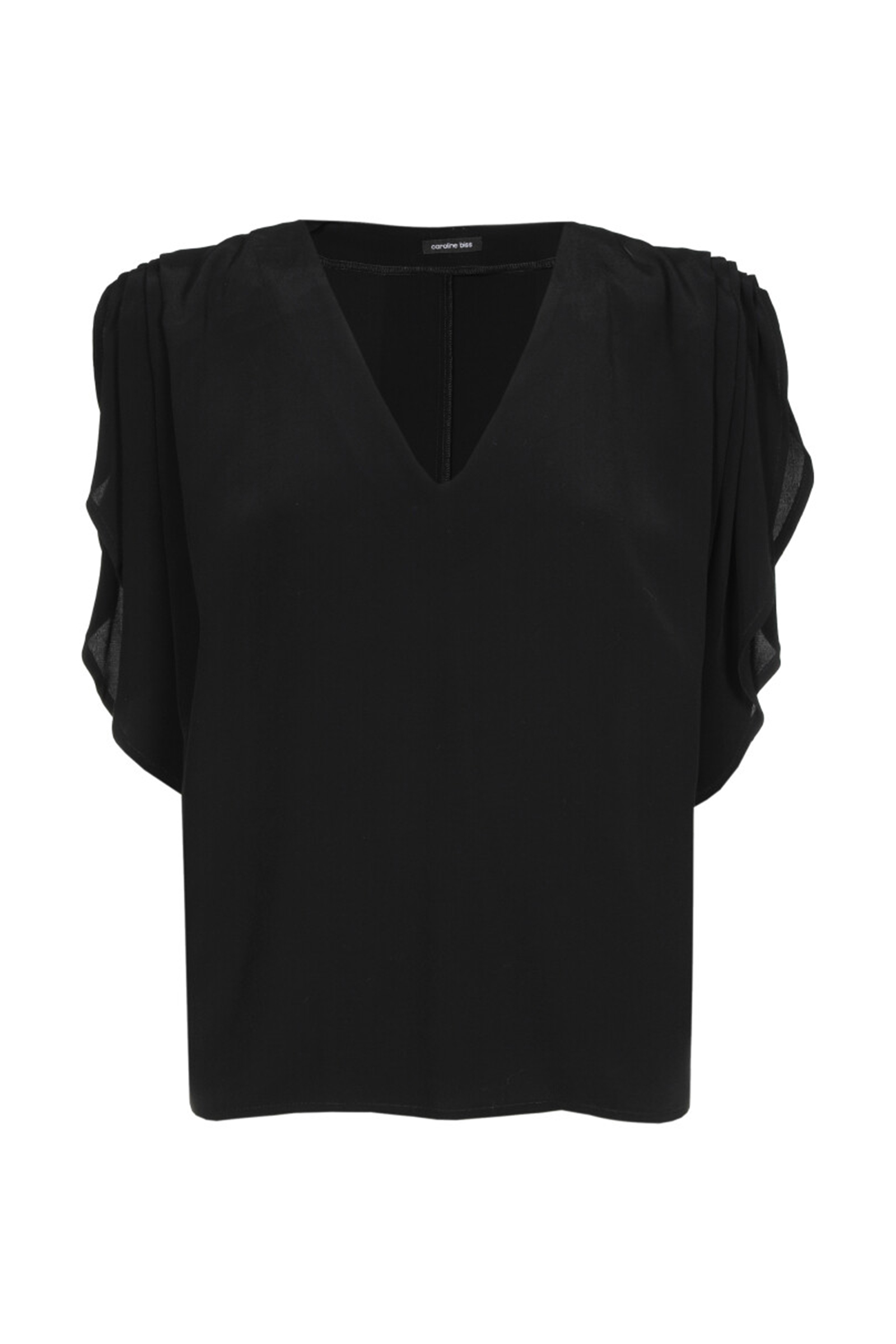 Dames t-shirt korte mouw zwart