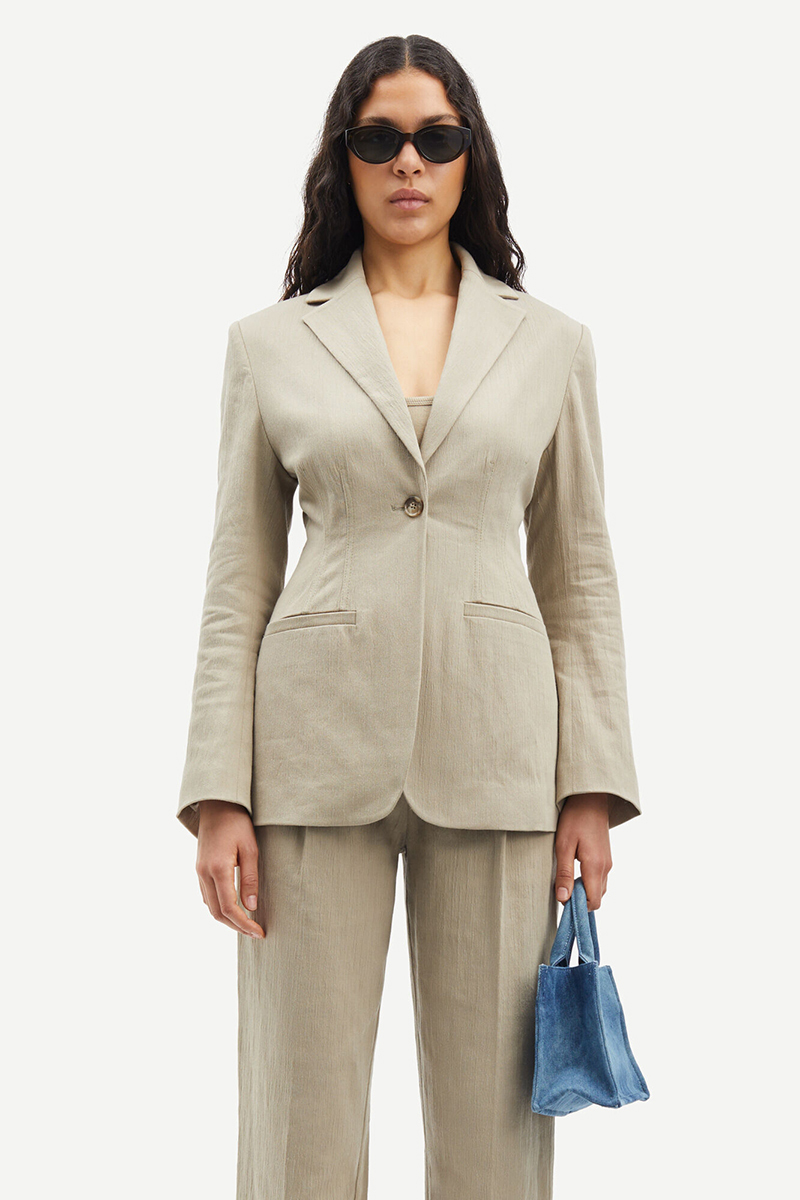 Dames blazer bruin