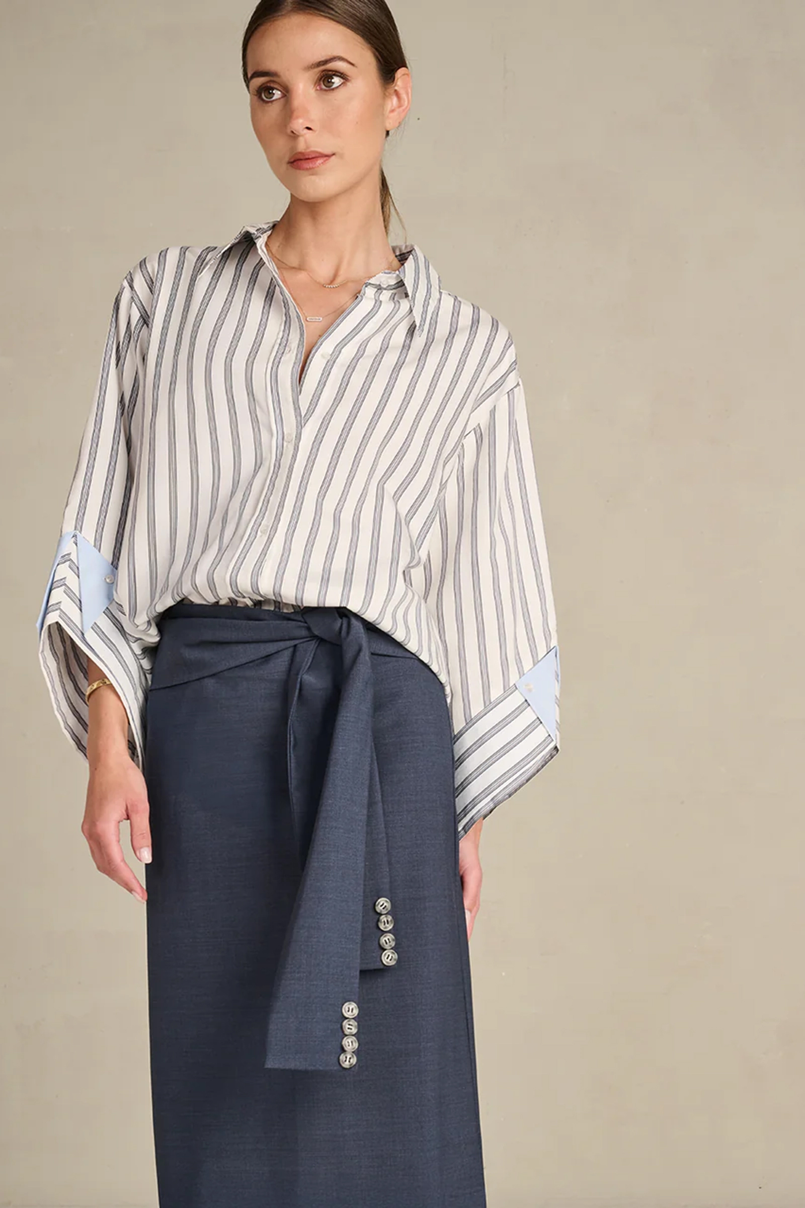 Dames blouse lange mouw wit