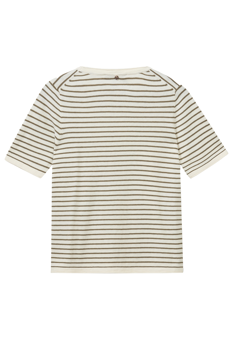Mos Mosh MMAni SS Stripe Knit Groen-1 2