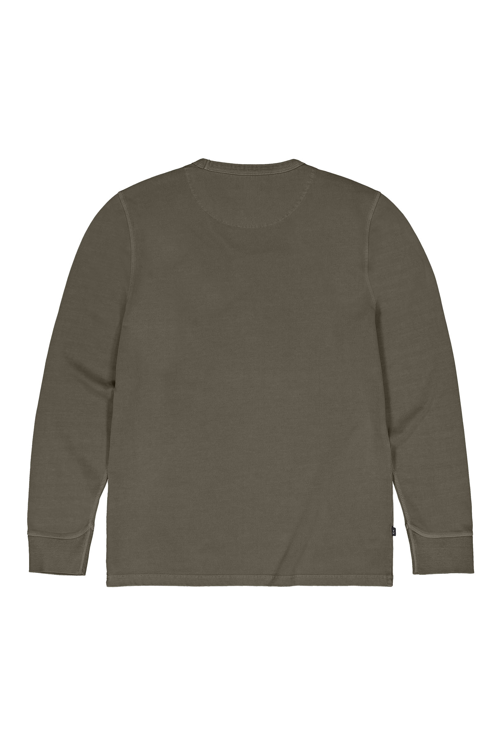 Heren t-shirt lange mouw bruin