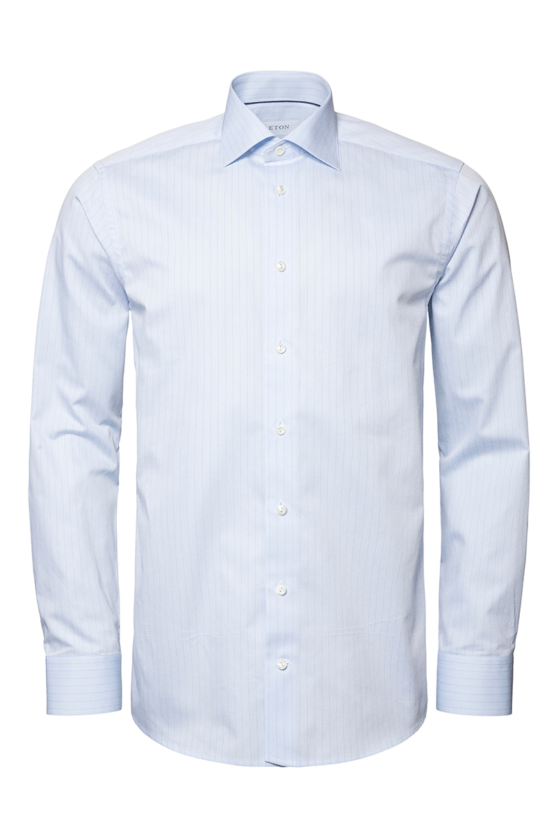 Eton Fine Piqué Blauw-1 1