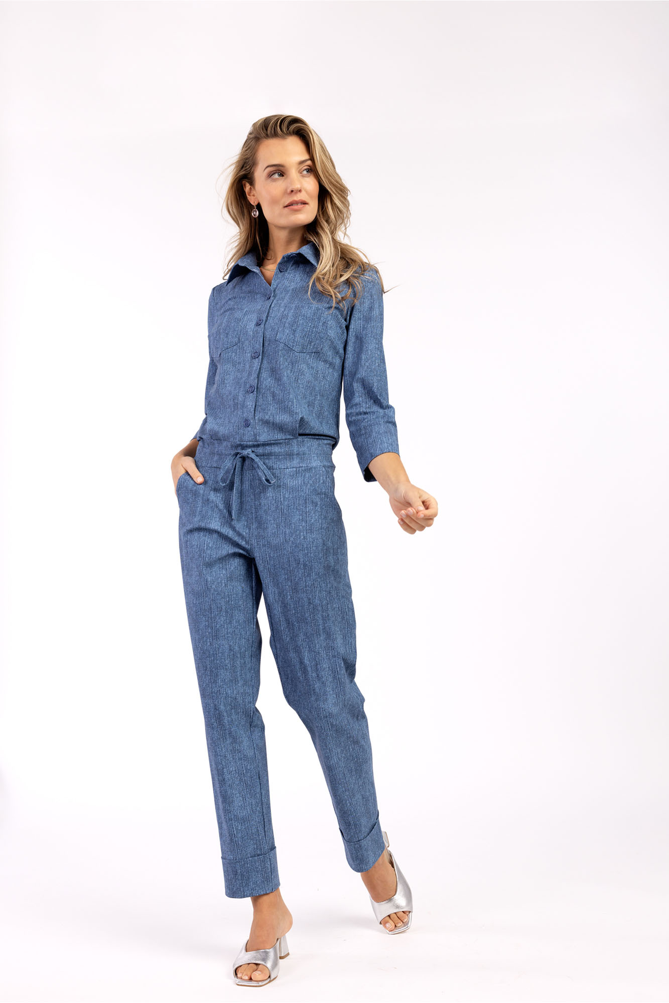 Studio Anneloes Annaly jeans jumpsuit Blauw-1 4