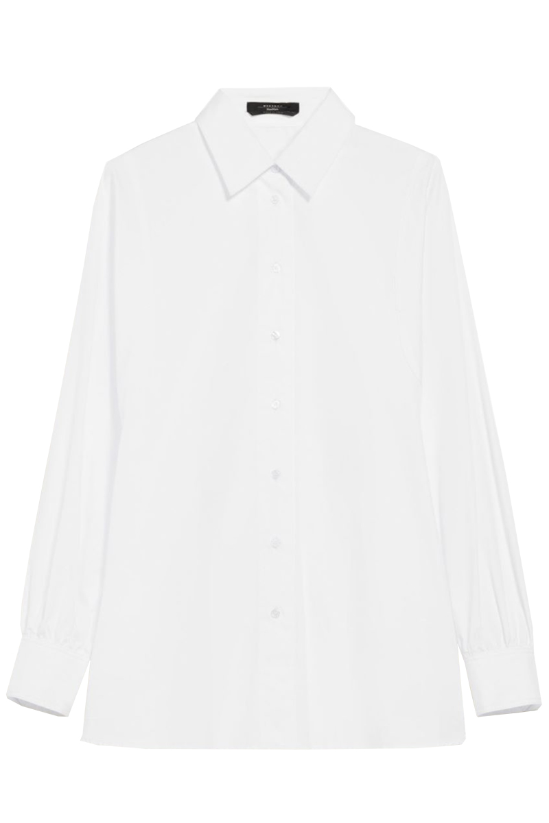 Dames blouse lange mouw wit