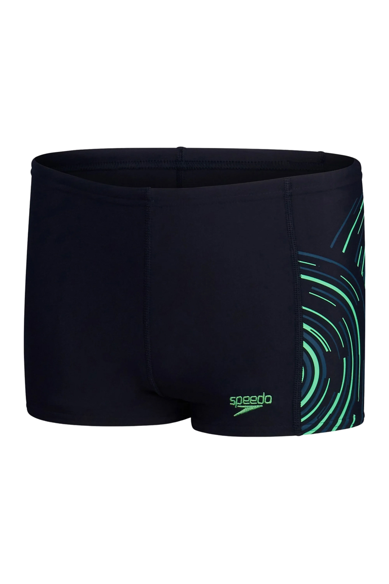 Bad/beach jongens zwemslip mid blauw