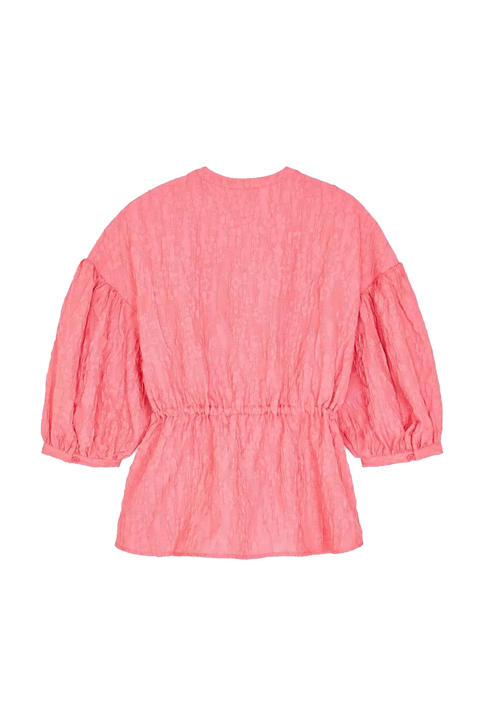 Dames blouse korte mouw rose