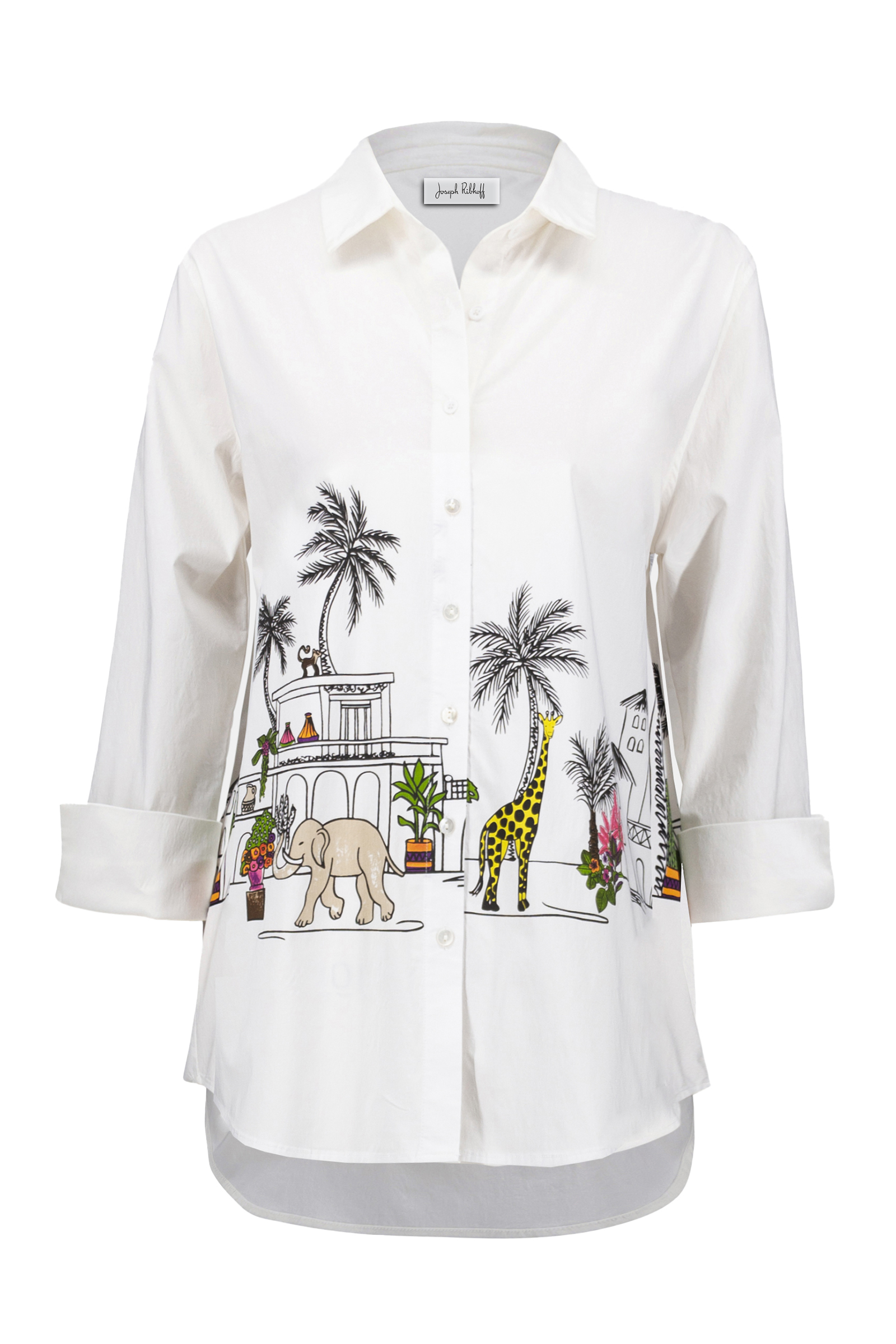 Dames blouse lange mouw wit