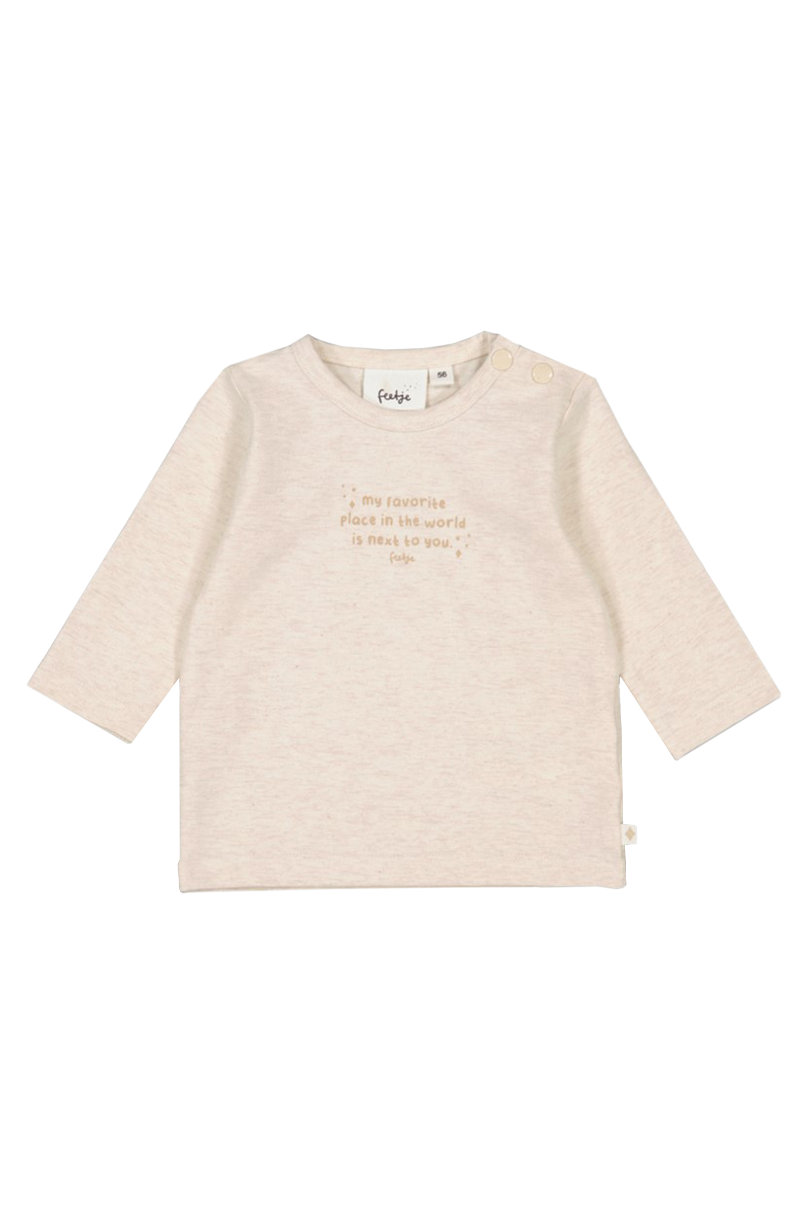 Baby t-shirt lange mouw bruin