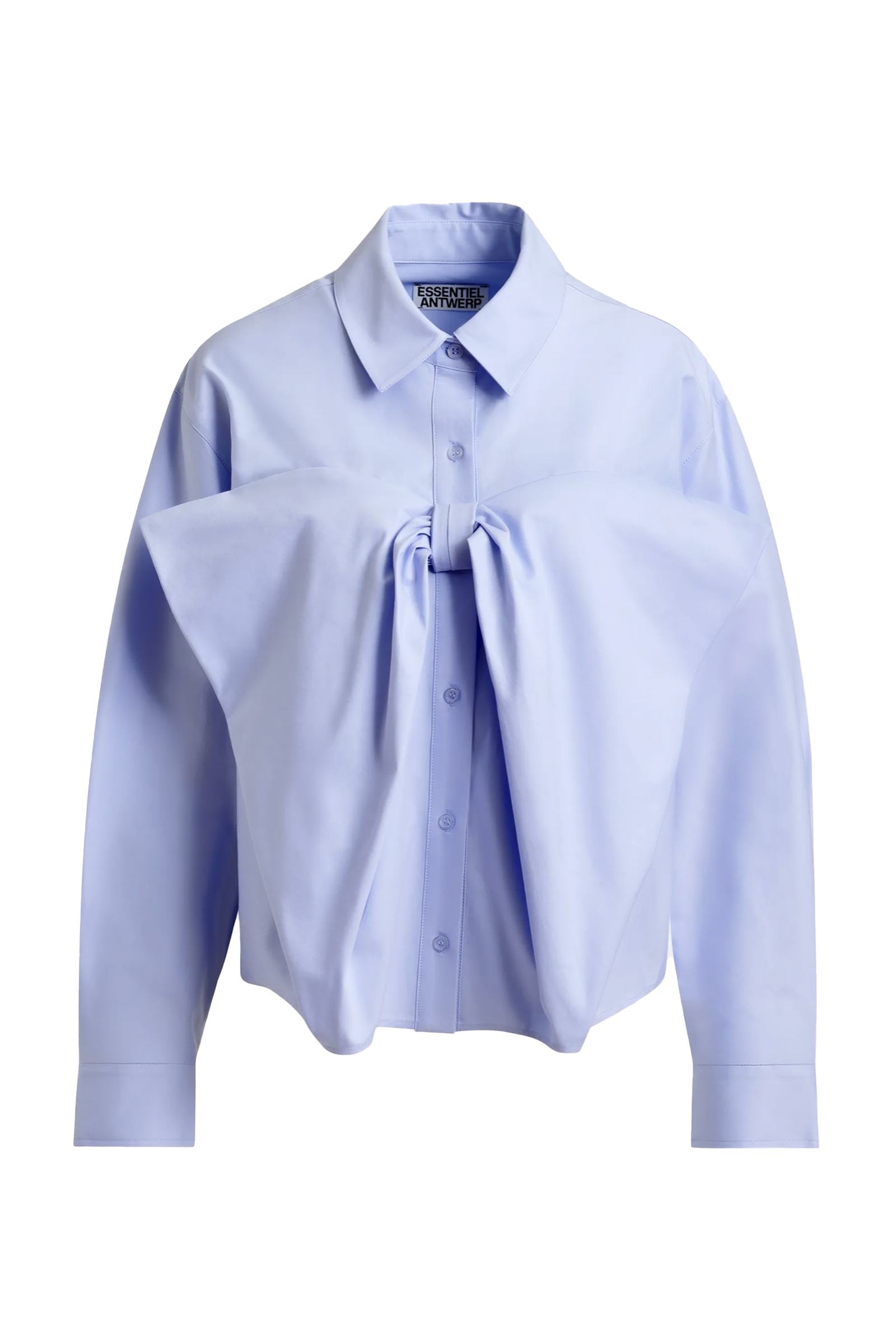 Dames blouse lange mouw blauw