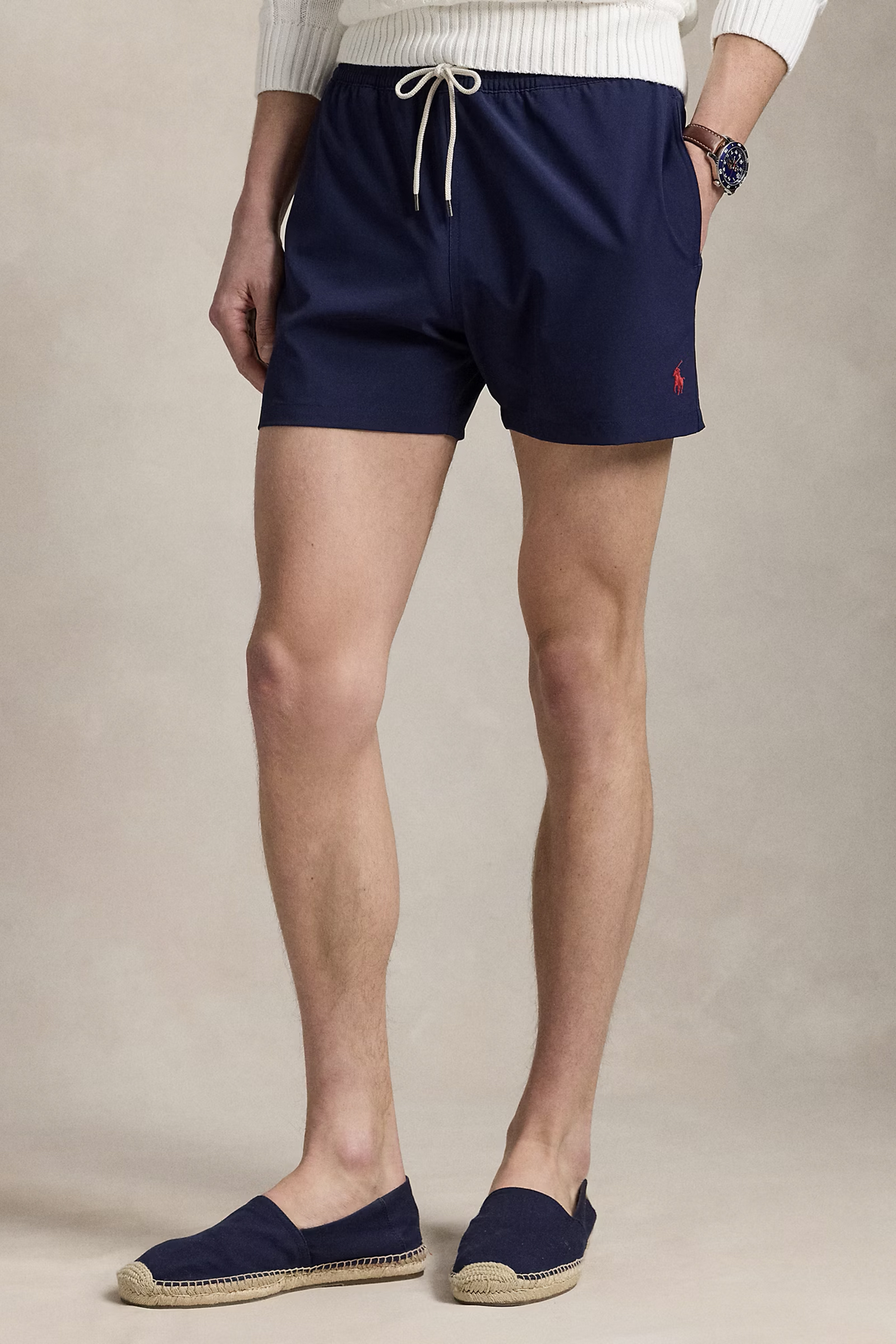 Heren short blauw