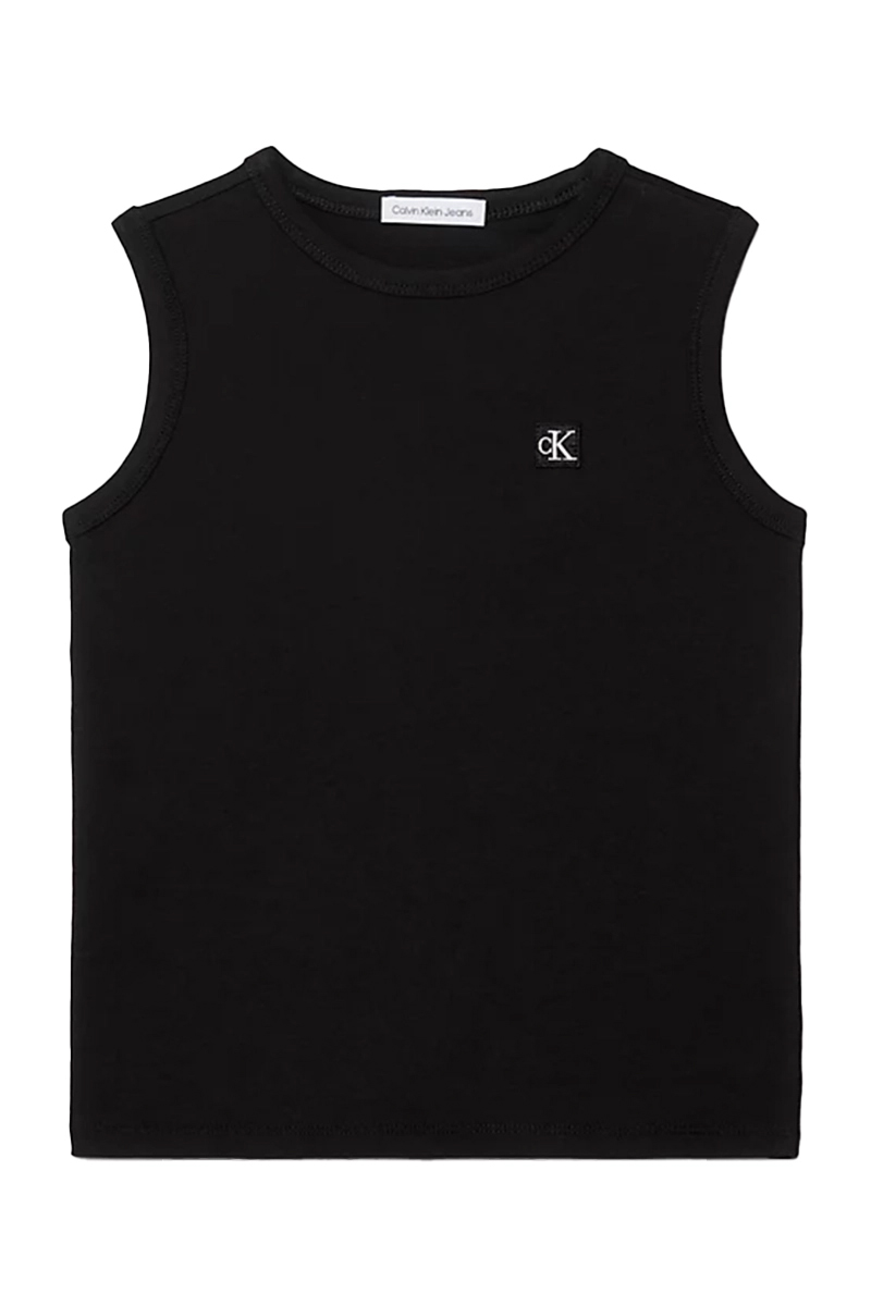 Calvin Klein Badge logo tank top Zwart-1 1