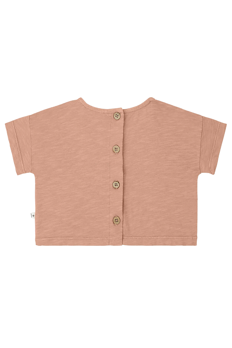 Baby t-shirt korte mouw rose