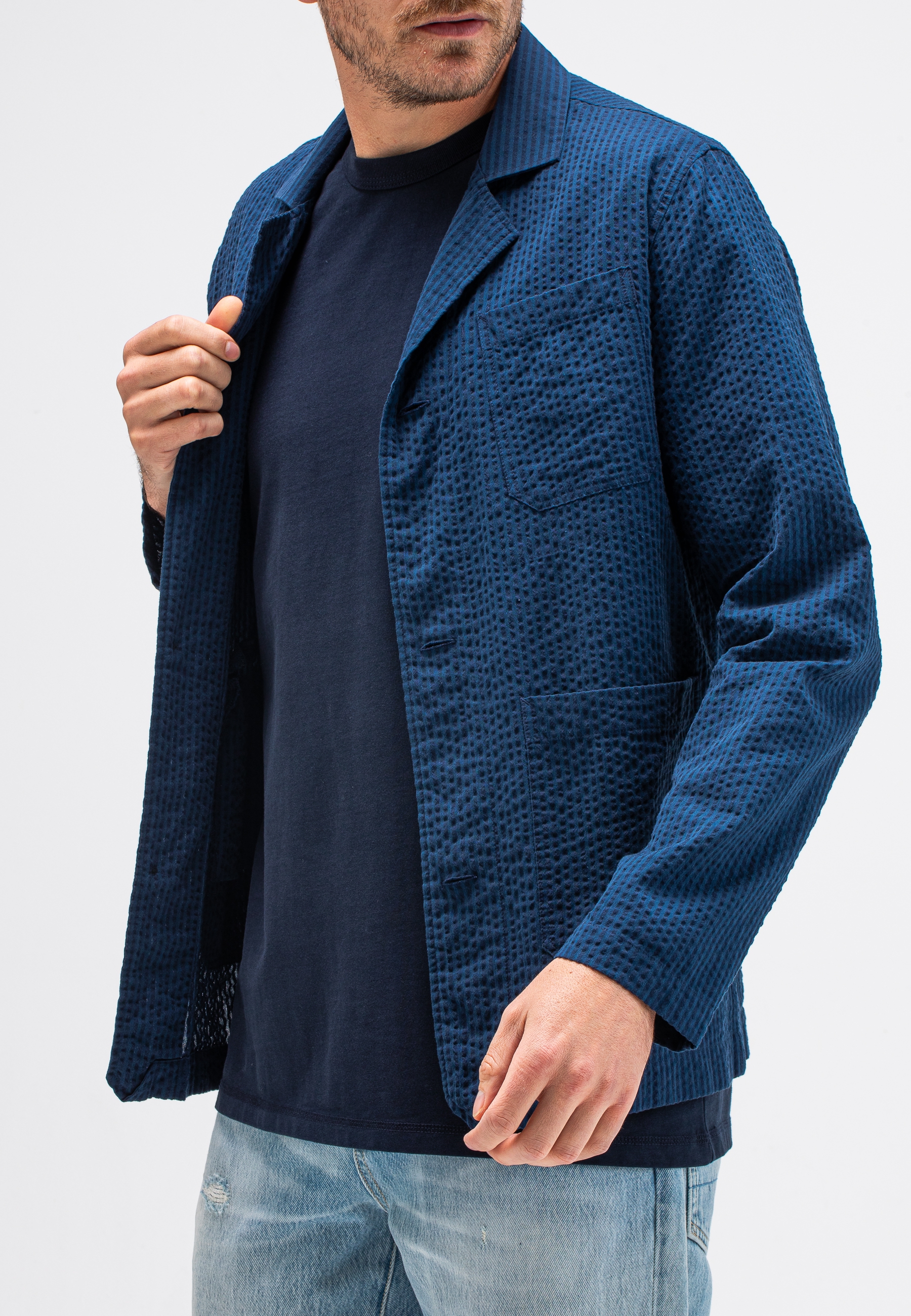 Heren colbert blauw