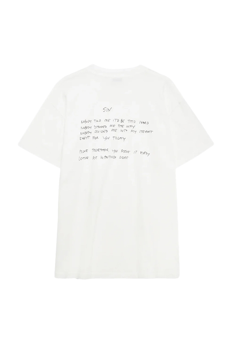 Dames t-shirt korte mouw ecru