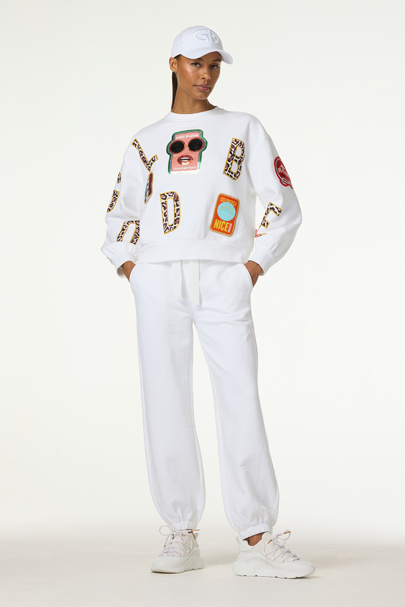 Casual dames sweater wit