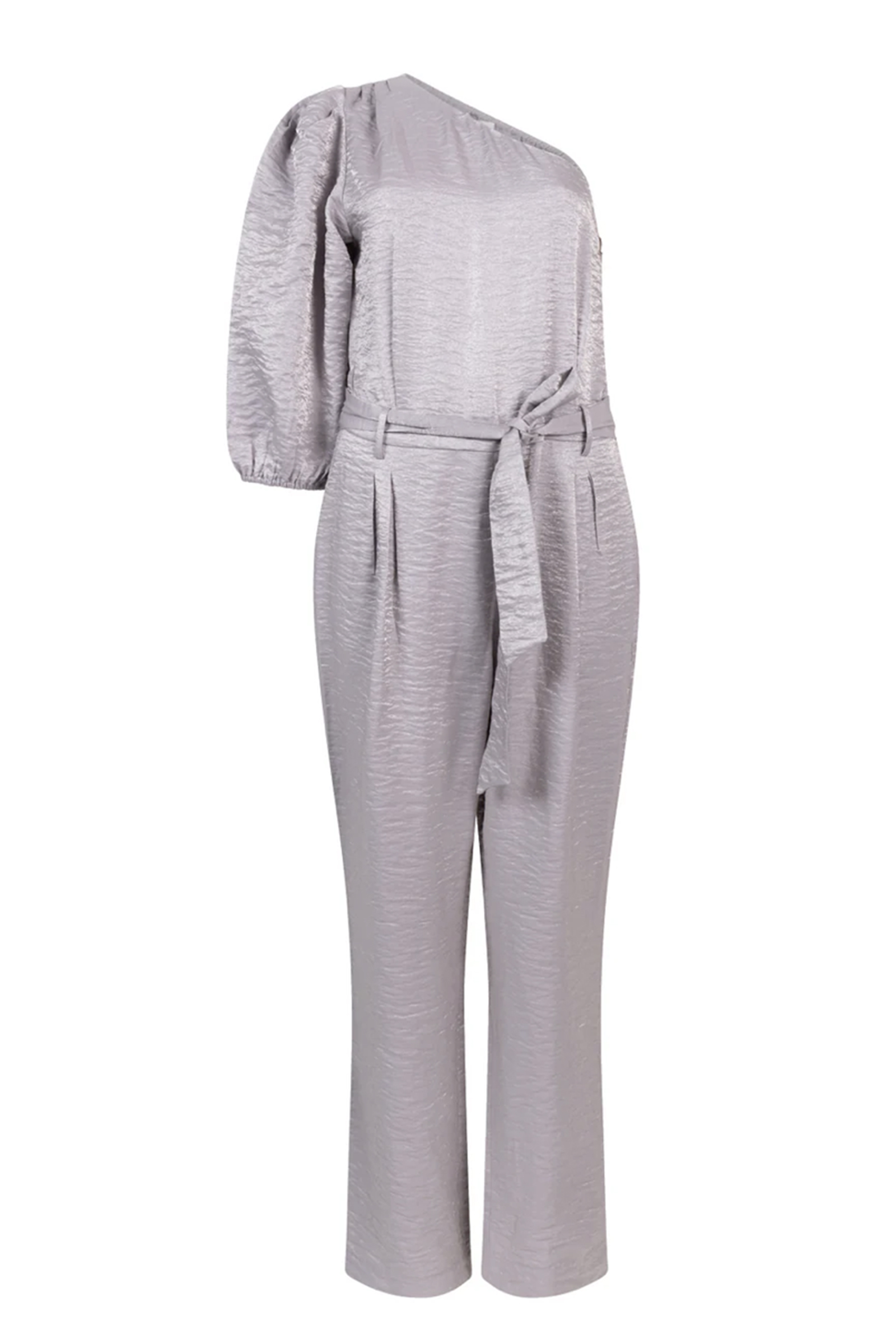 Dames jumpsuit/tuinbroek zilver