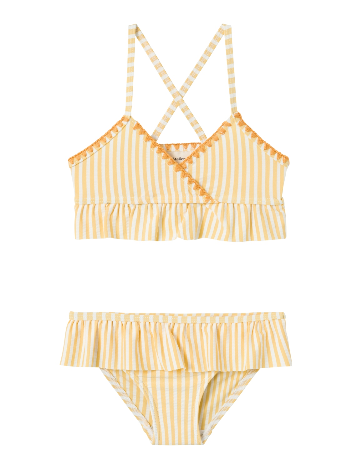 Bad/beach meisjes bikini geel