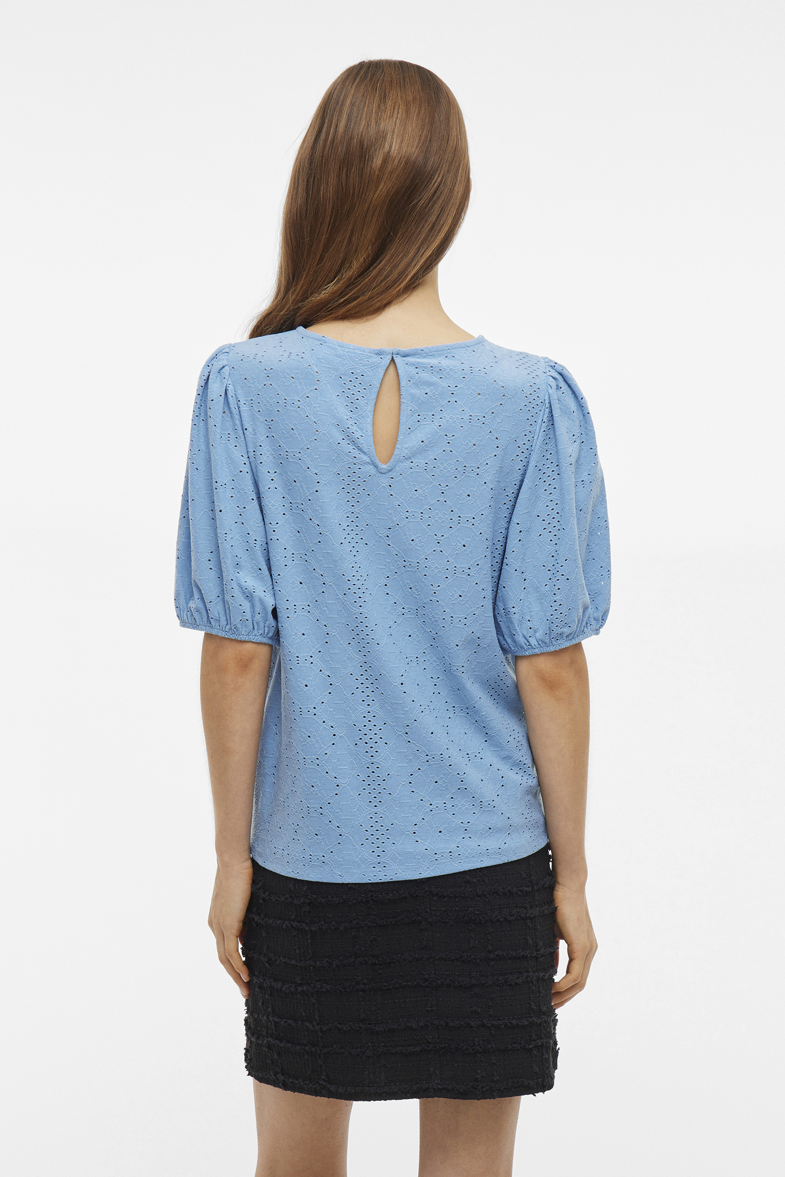 Vila VIKALLY O-NECK 2/4 TOP - NOOS 299660-Blissful Blue 3