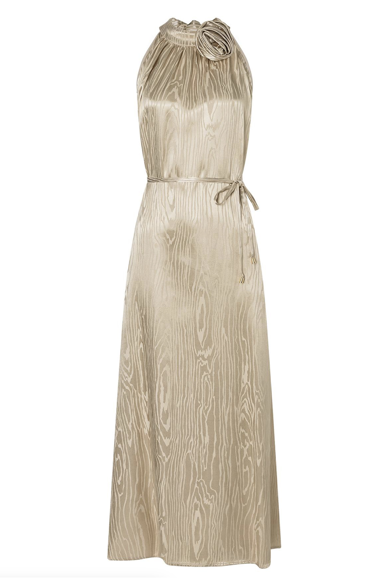 Ana Alcazar maxi dress flower Goud-1 1