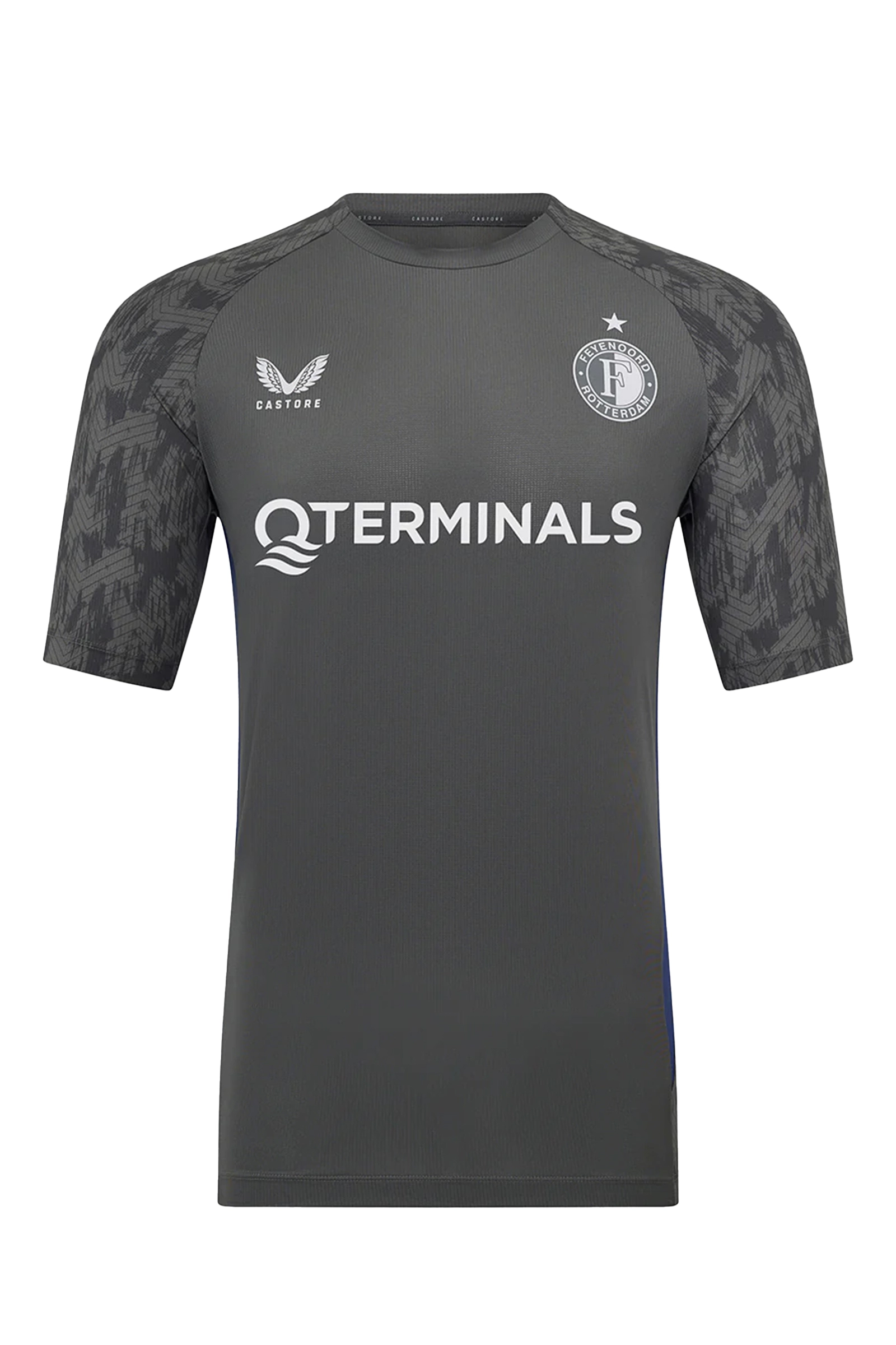 Voetbal heren club t-shirt grijs
