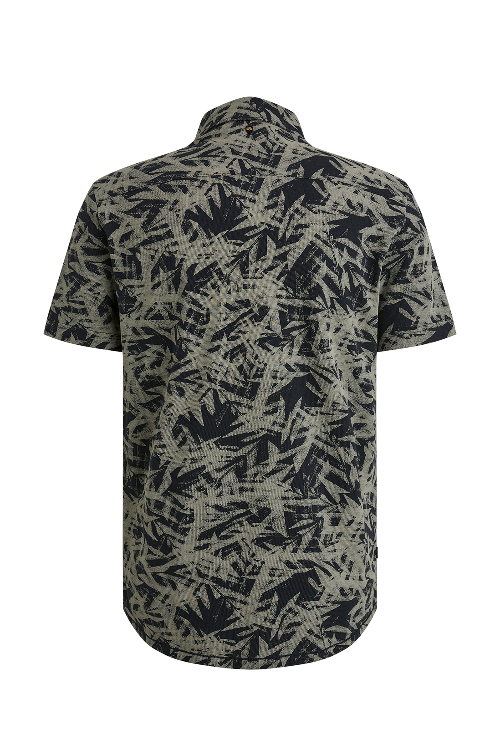 PME Legend Jersey Pique Print Leaf Blauw-1 2