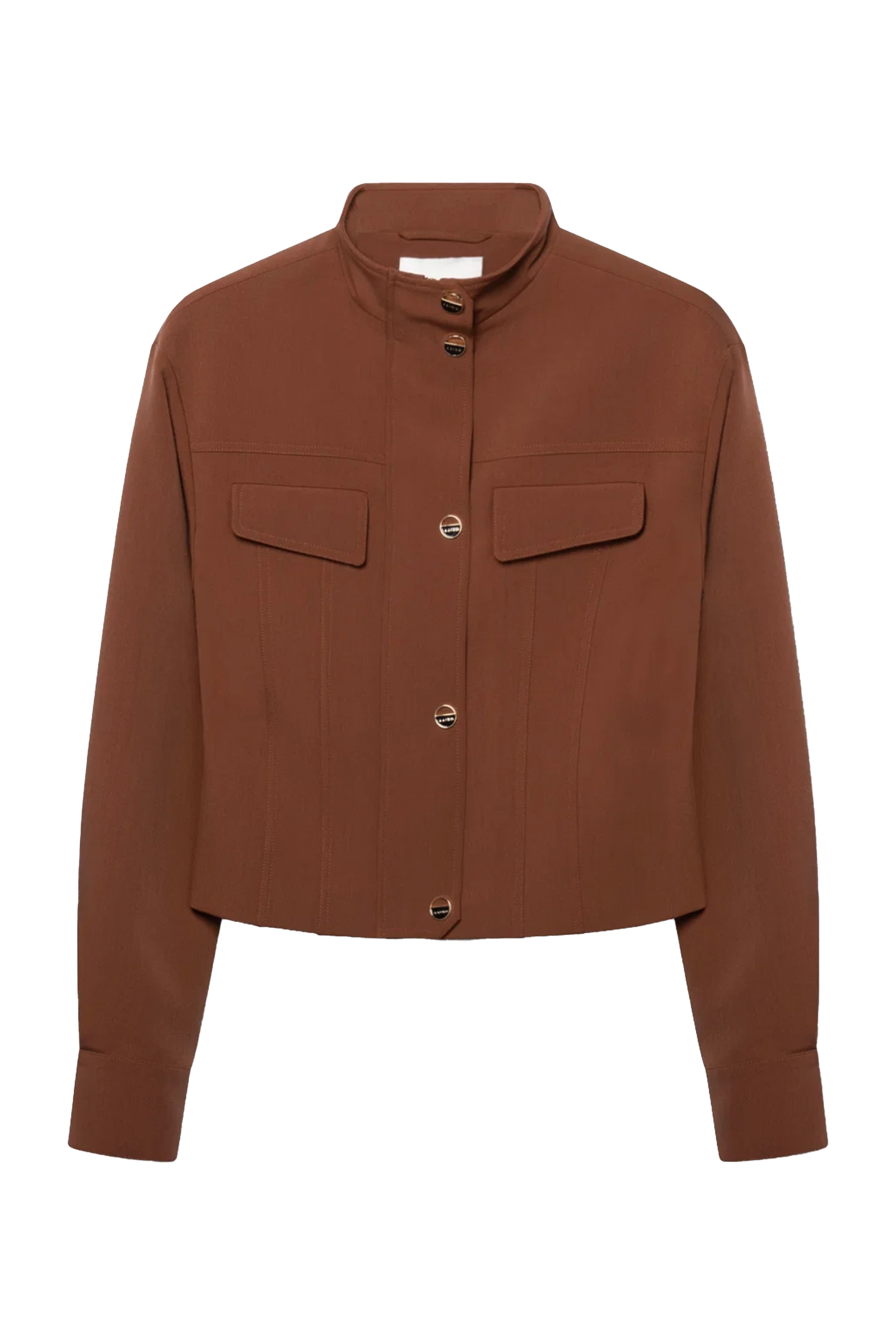 Dames blouse korte mouw bruin