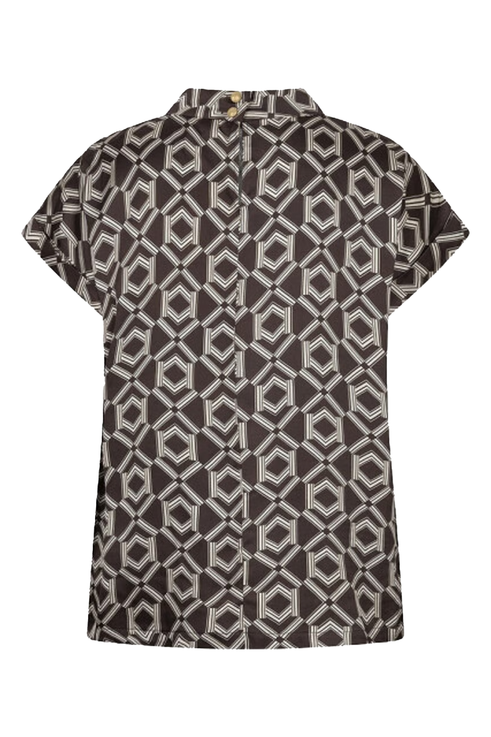 Dames blouse lange mouw bruin