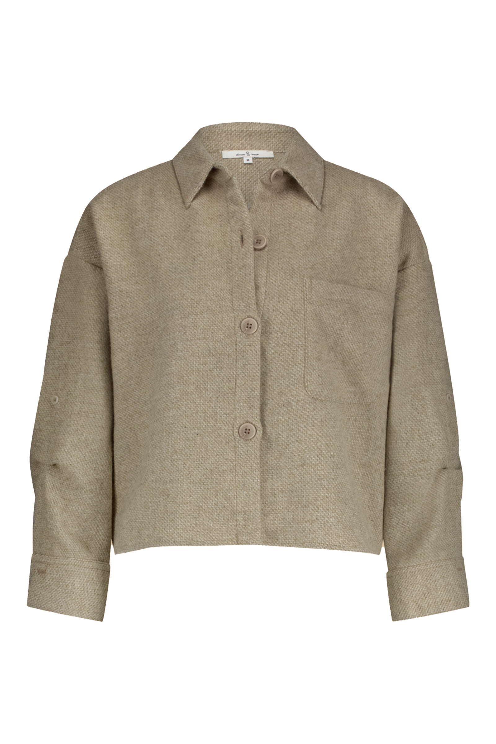 Dames blouse lange mouw bruin