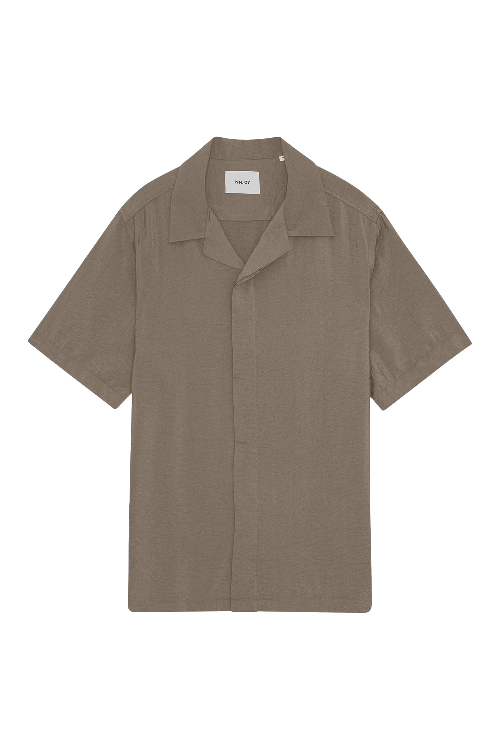 Heren overhemd km casual bruin