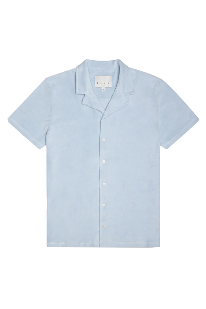 Heren overhemd km casual blauw