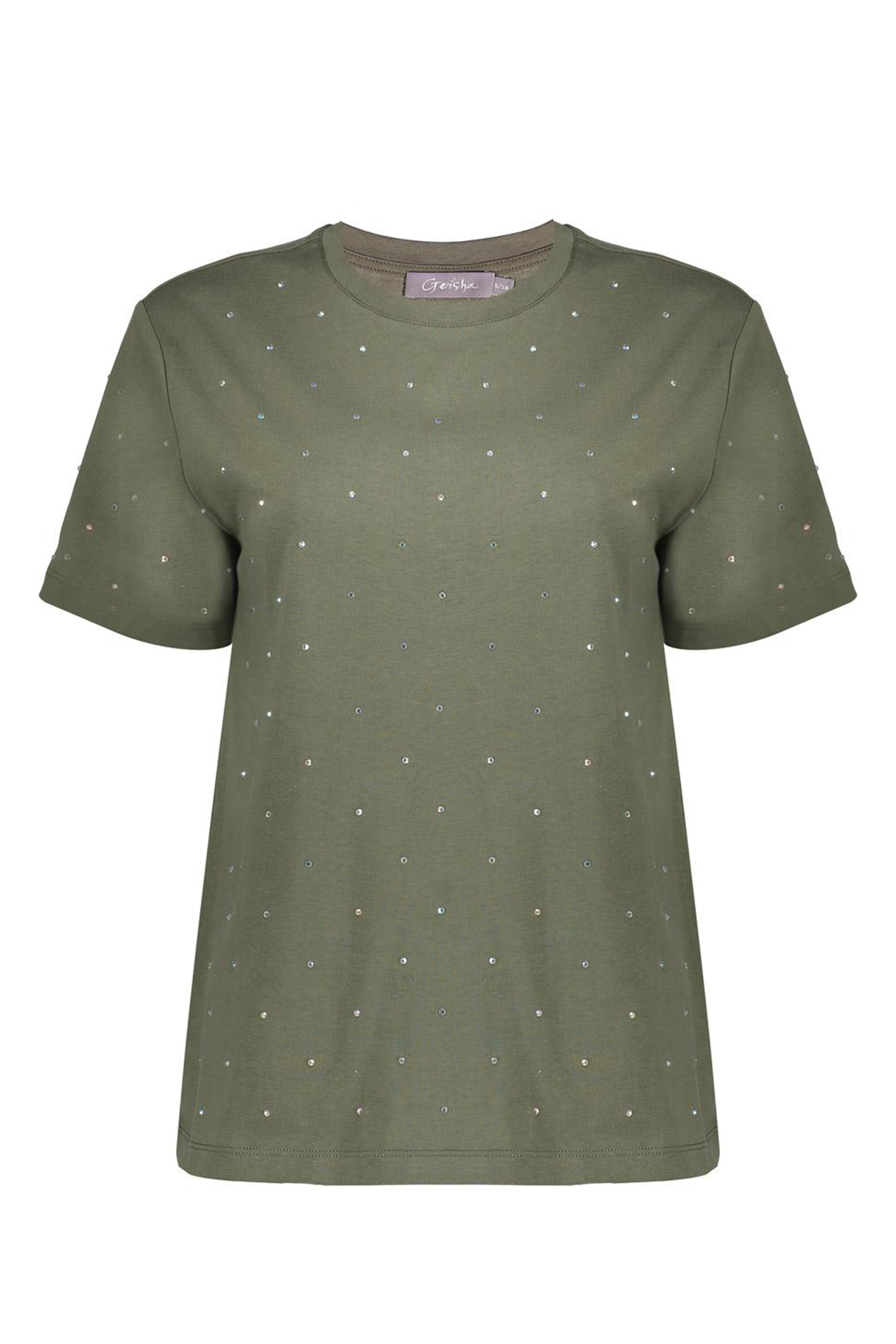 Dames t-shirt korte mouw groen