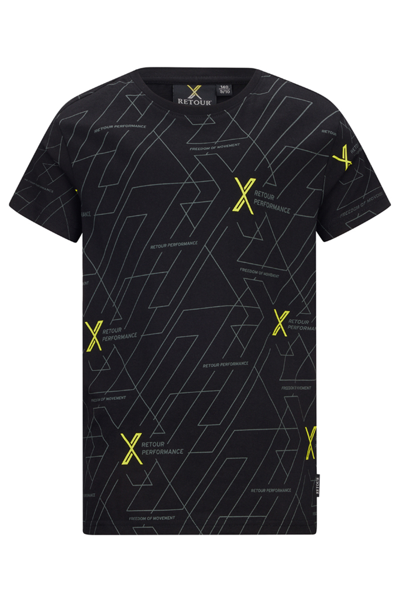 Jongens t-shirt korte mouw zwart