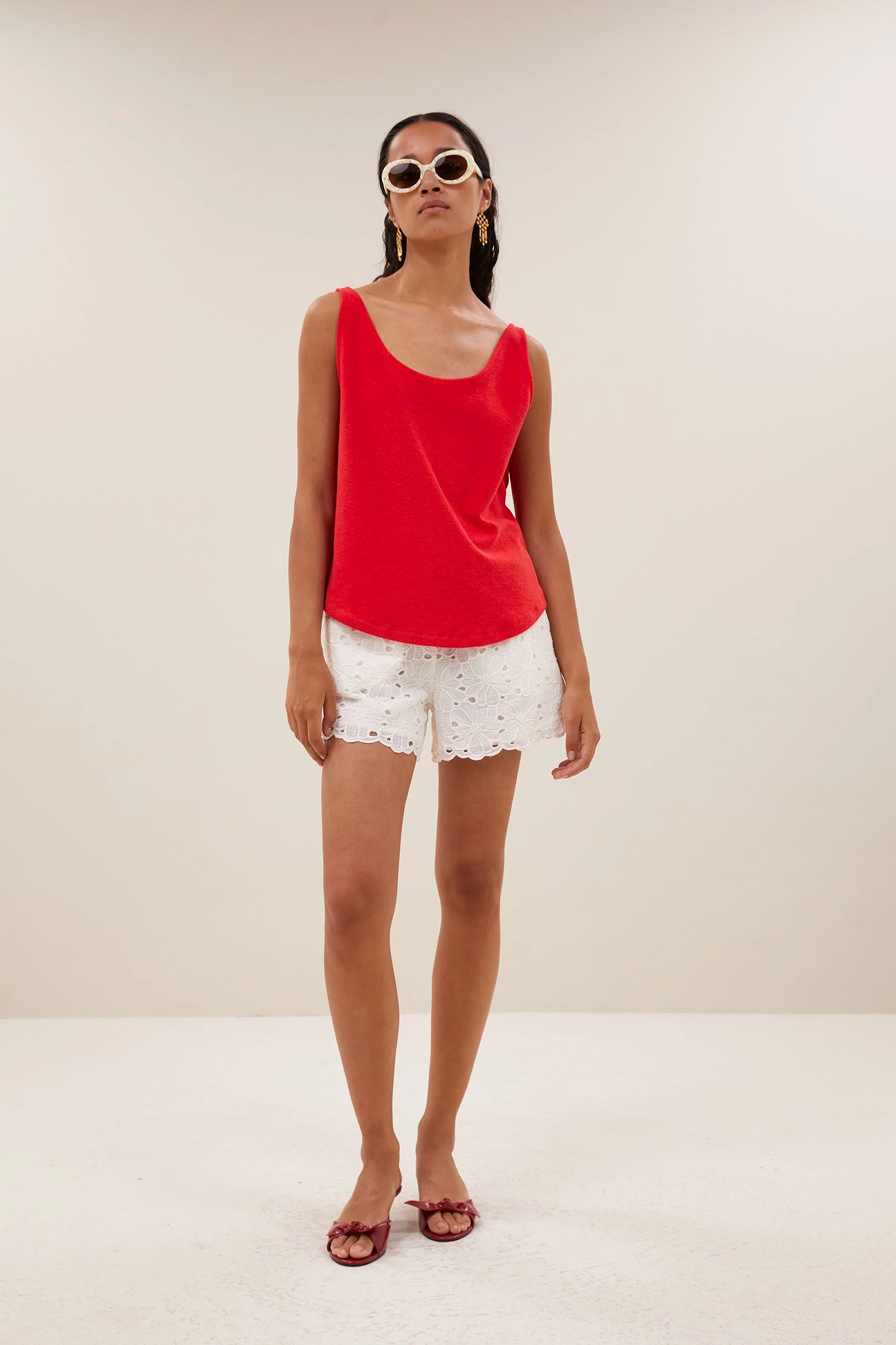Dames top rood