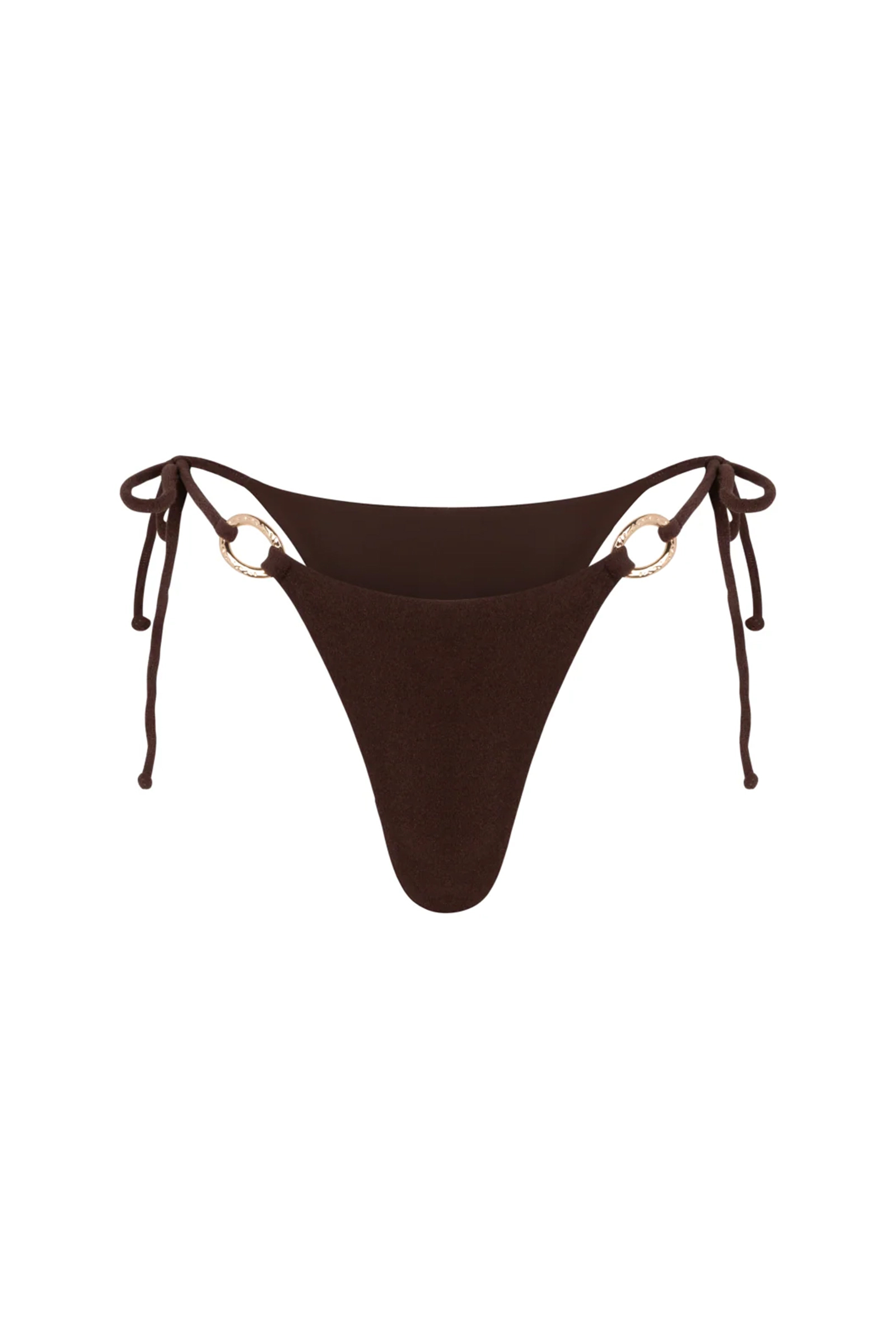 Bad/beach dames bikini slip bruin
