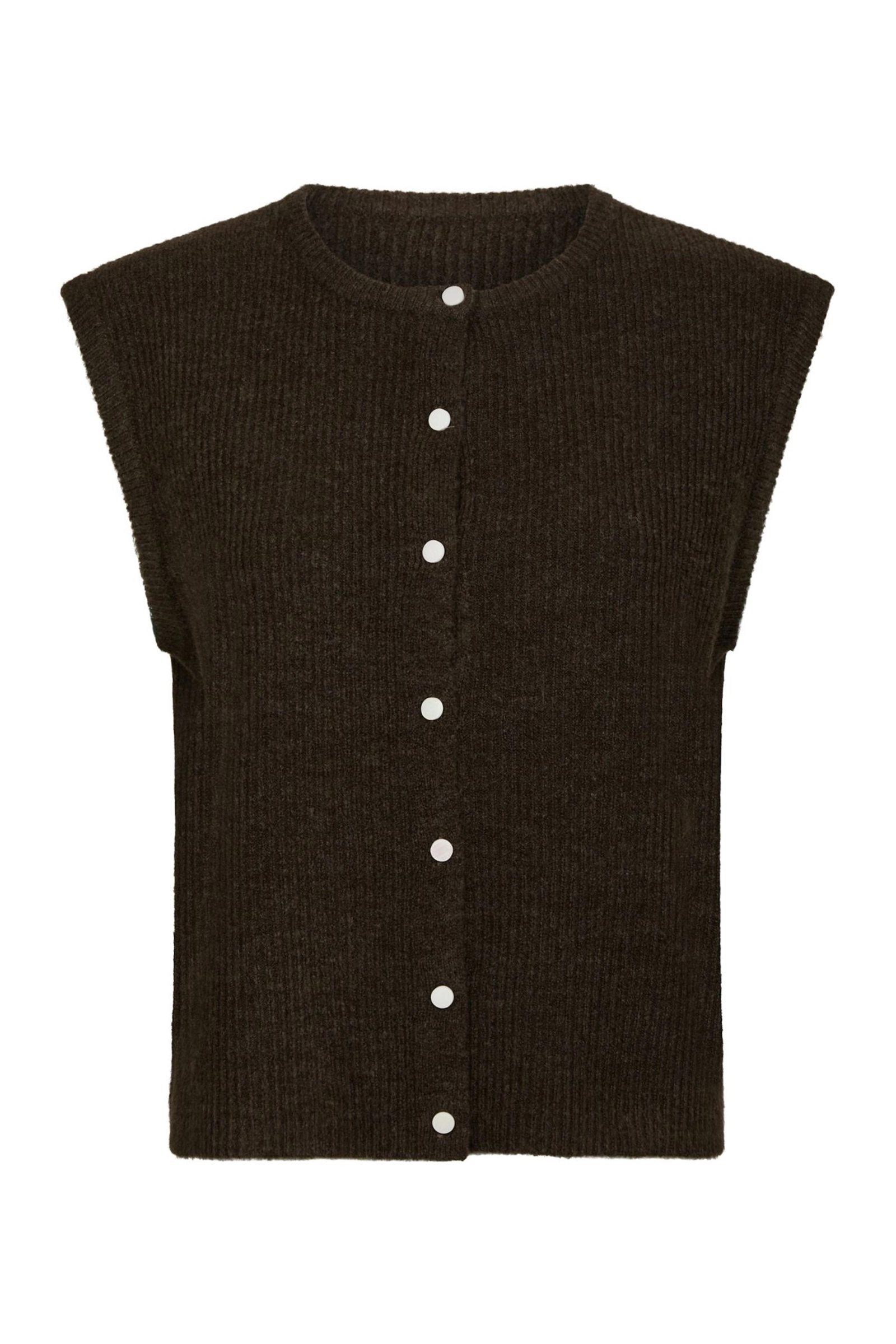 Dames gilet bruin