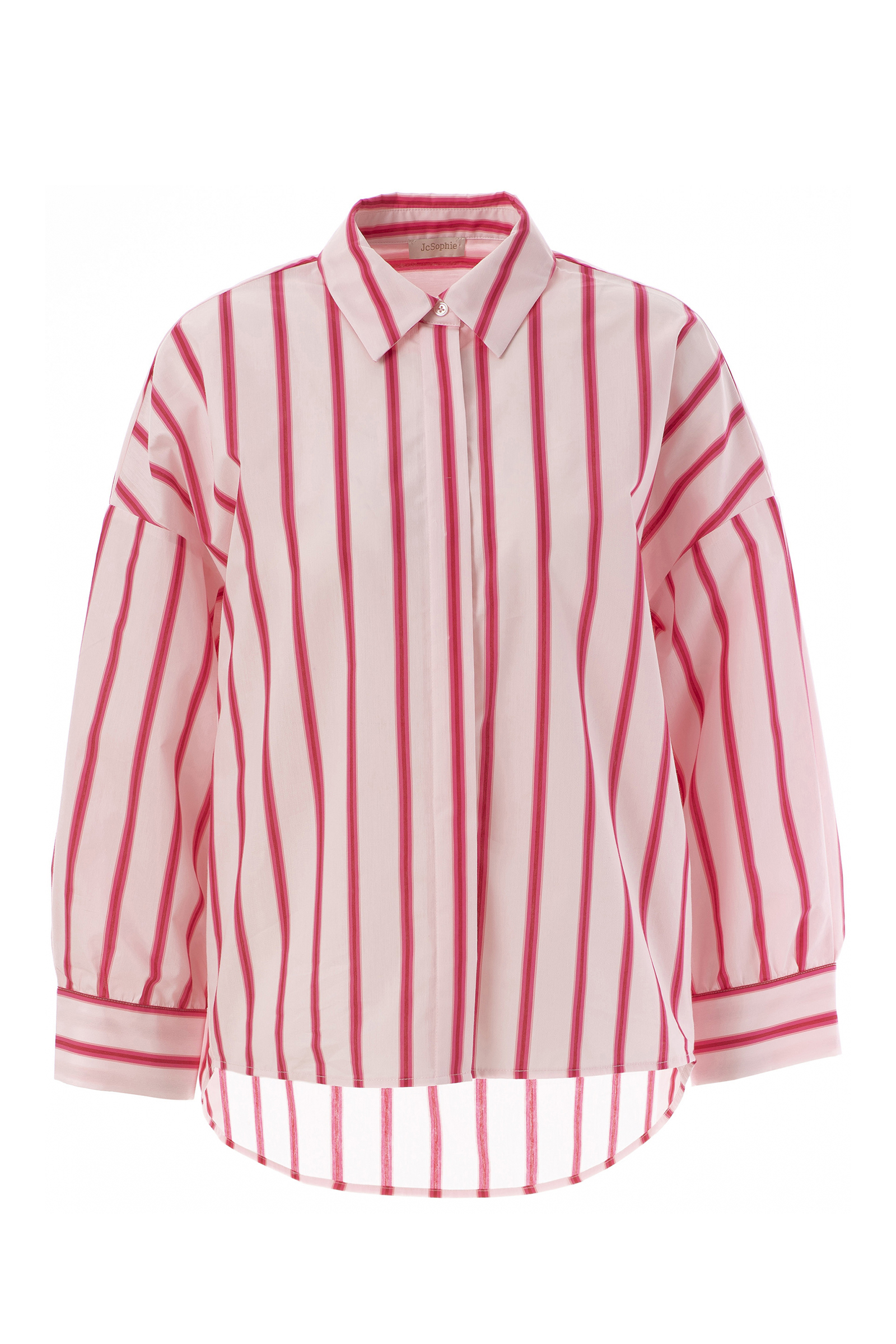 Dames blouse lange mouw rose