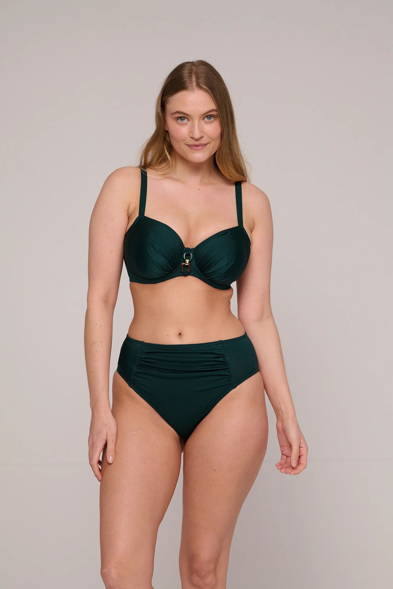 Bad/beach dames bikini slip groen